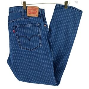 Levi's 511 Pinstripe Jeans W38 L32 Vintage Indie Editorial Stranger Things Style